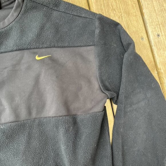 Nike black fleece gold trim pullover sweatshirt Large - Picture 4 of 11